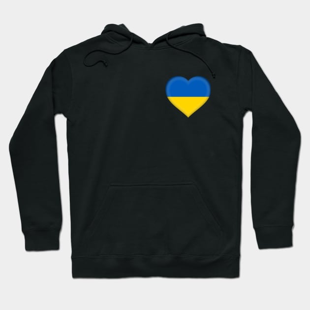 Ukraine Flag Heart - Ukranian Flag - Heart Shaped Ukrainian Flag Hoodie by The lantern girl